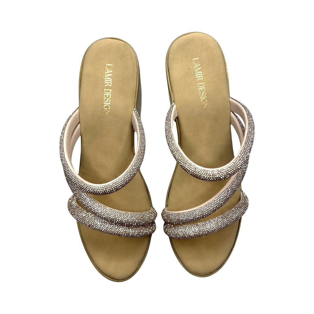 Rose gold wedding heels