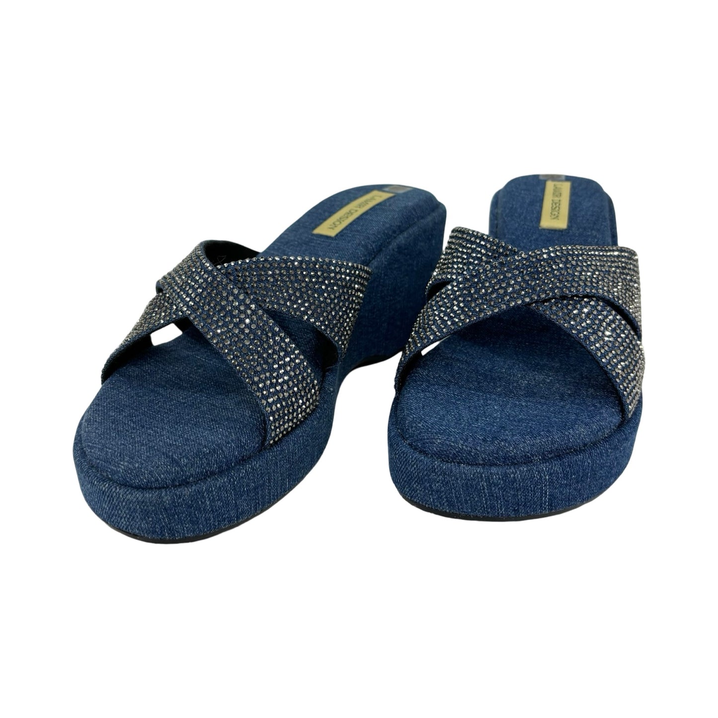 Jade Denim Platform heels