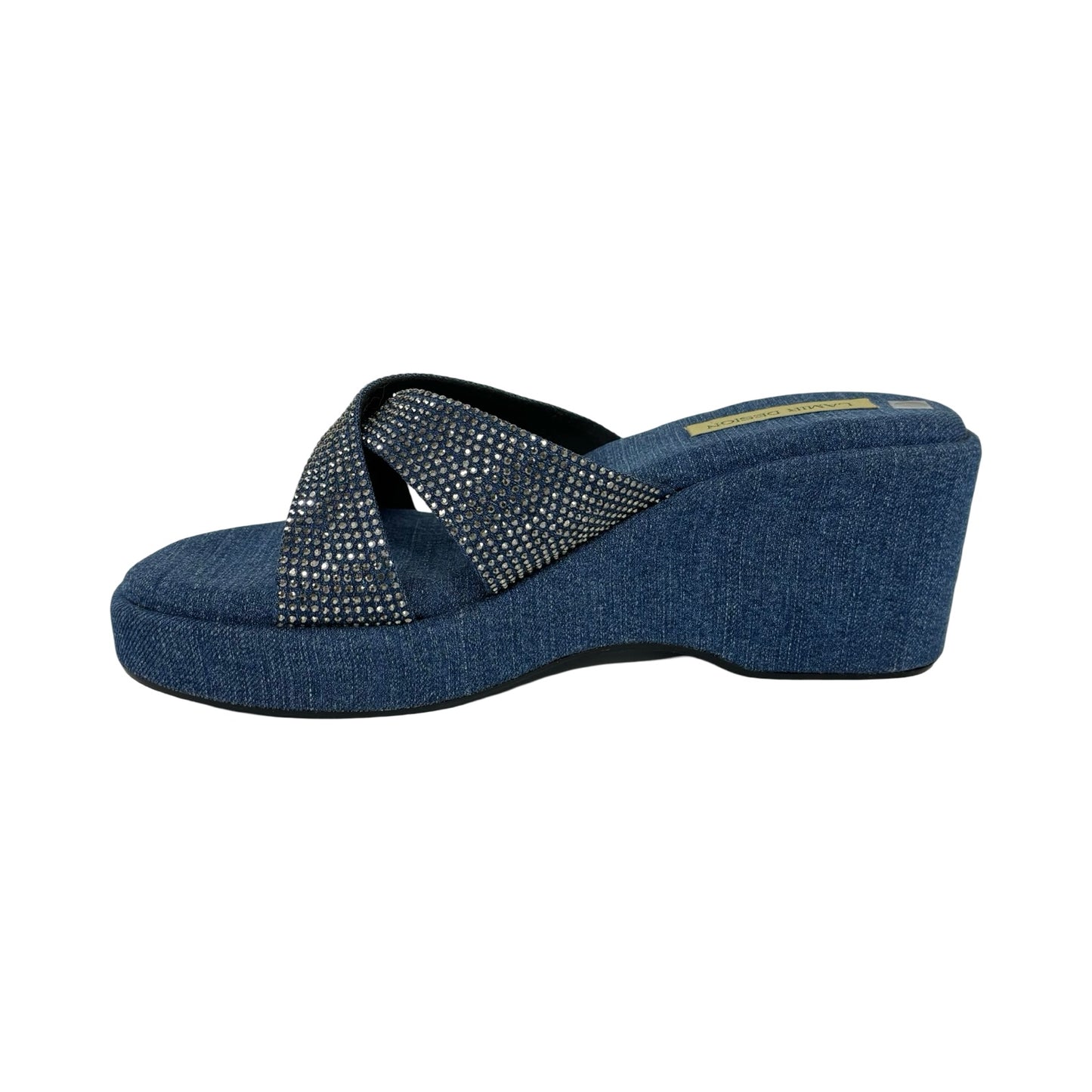 Jade Denim Platform heels