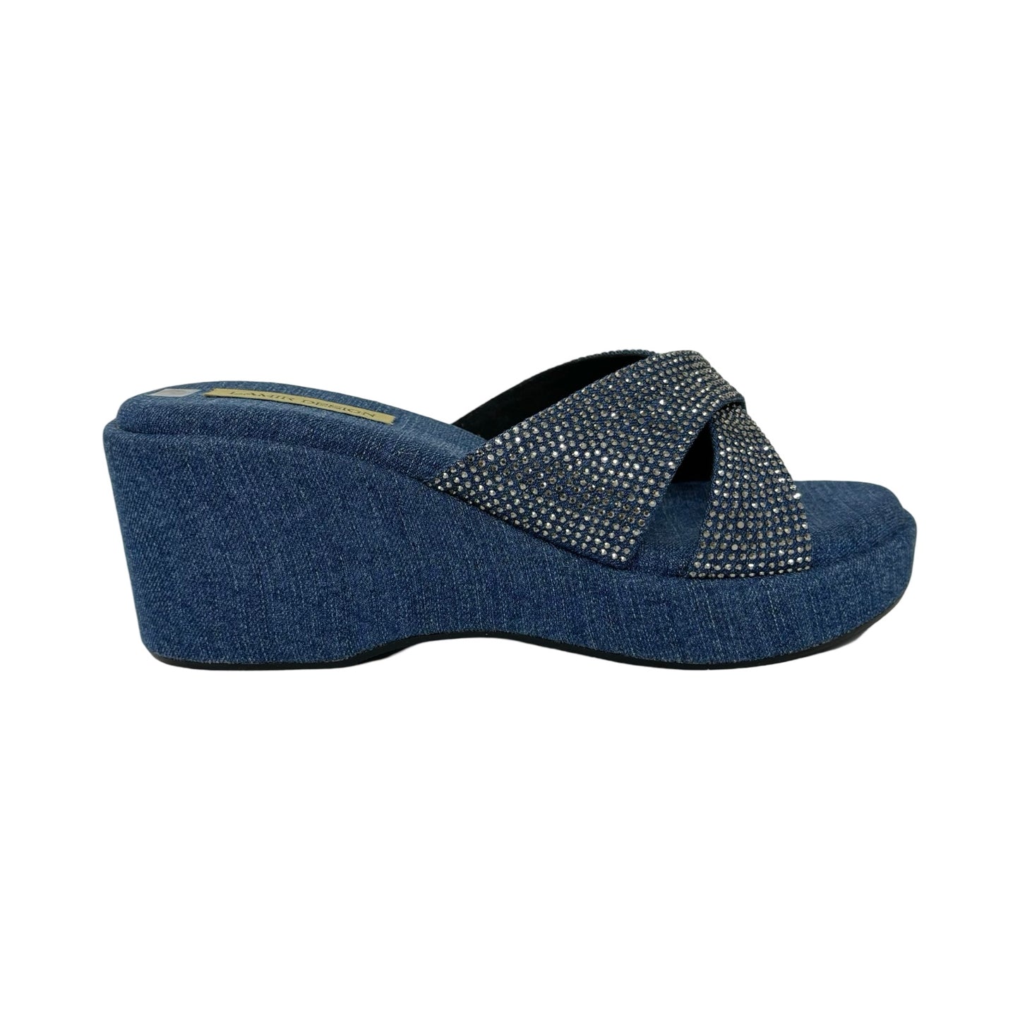 Jade Denim Platform heels