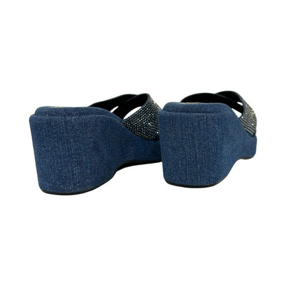 Jade Denim Platform heels