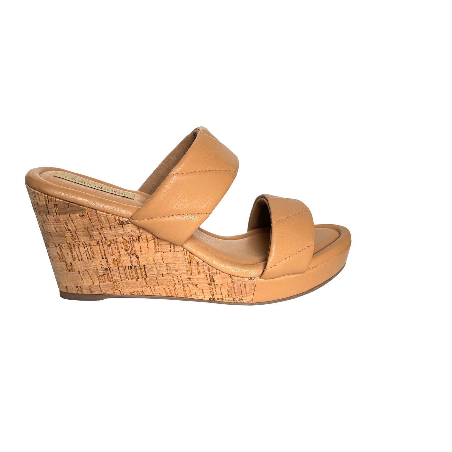 Double Strap Cork Wedges