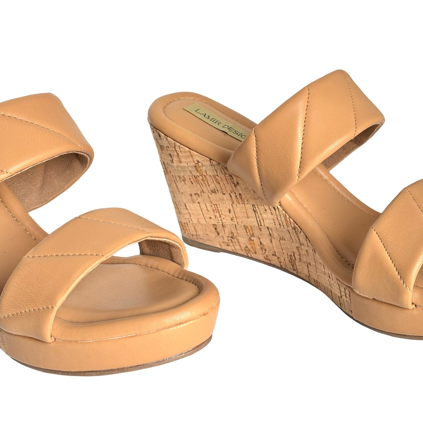 Double Strap Cork Wedges